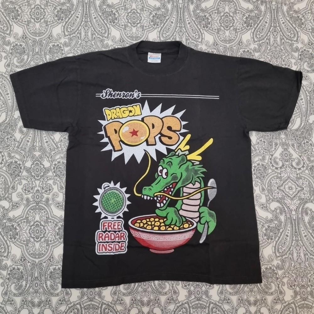 

Винтажная футболка Dragon Ball Z, большая, с принтом Симпсонов, DBZ, Утренние Шенроны, Хлопья XL