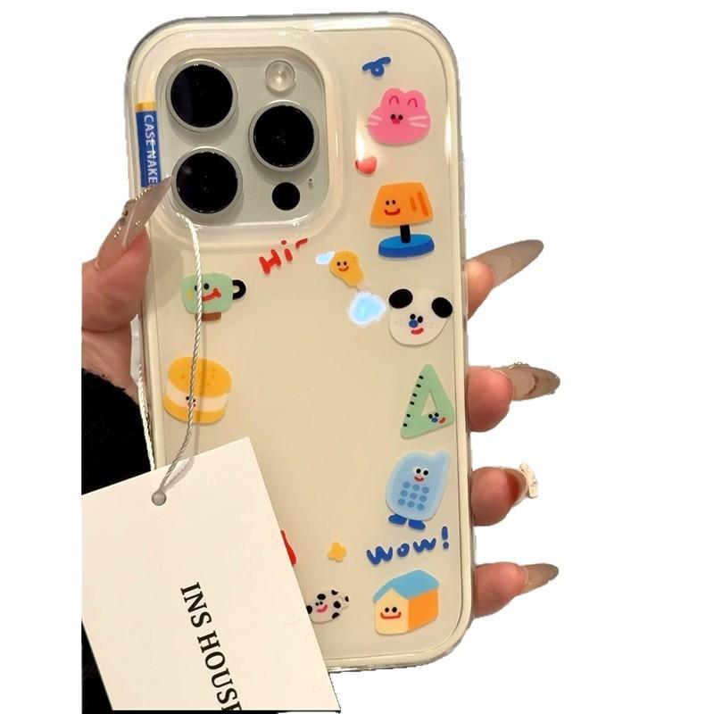 Imd Double Layer Large Hole Cute Summer Star Flower Stand for IPhone17 for Apple 16 Mobile Phone Case 13pro