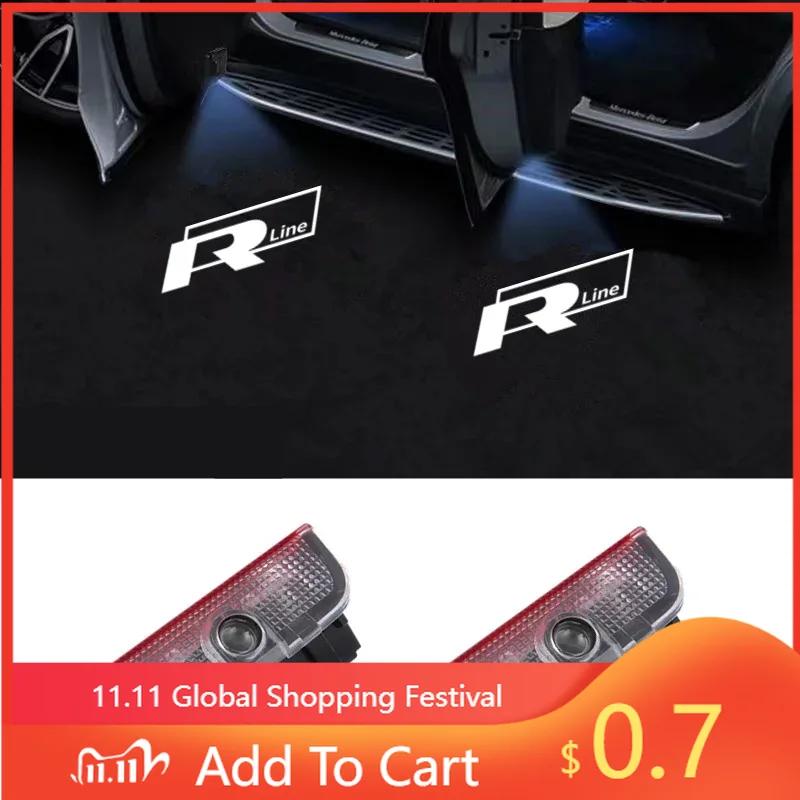 For VW Car Door Welcome Light Logo Projector Lights Accessories for Volkswagen Golf R Rline Tiguan Touareg Polo GTI CC Passat
