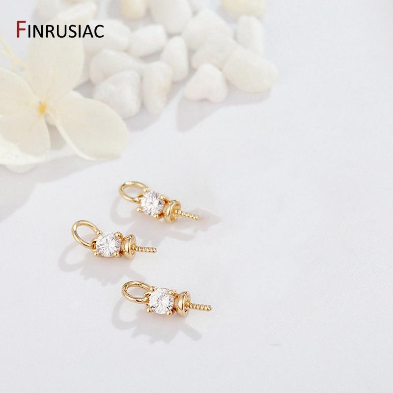 14k gold plated Jewelry Making Supplies Pendant Pearl Beads Holder Pin Pendant Connector Pendant Beads Cap for DIY Jewellery