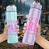 1PC Neuro Sparkly Awareness Graphic,750ml Color Plastic Sports Water Bottle,Leakproof Flip Straw Lid,Suitable for Sports Office Home Use
