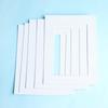 5PCS For 6/7/8/10in Picture Frames Passe Partout White Photo Mats Simple and Pure Rectangle Paper Mounts Unique Textured Surface
