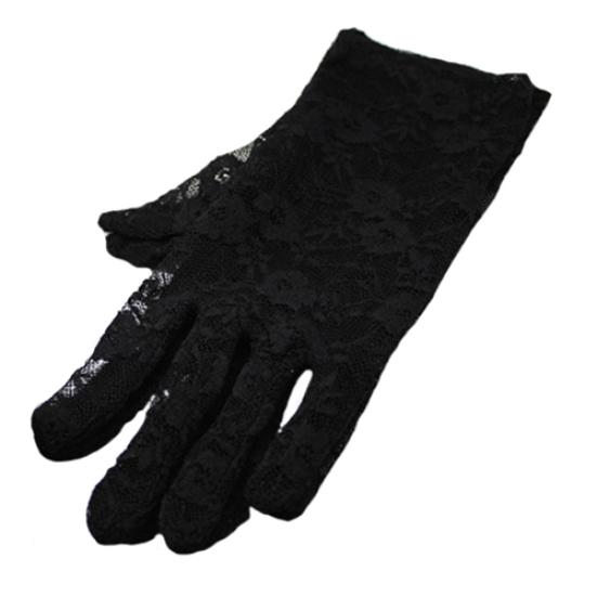 Kvinners sexy blonder blomst mesh bryllupsfest kostyme kjøre kveldshansker