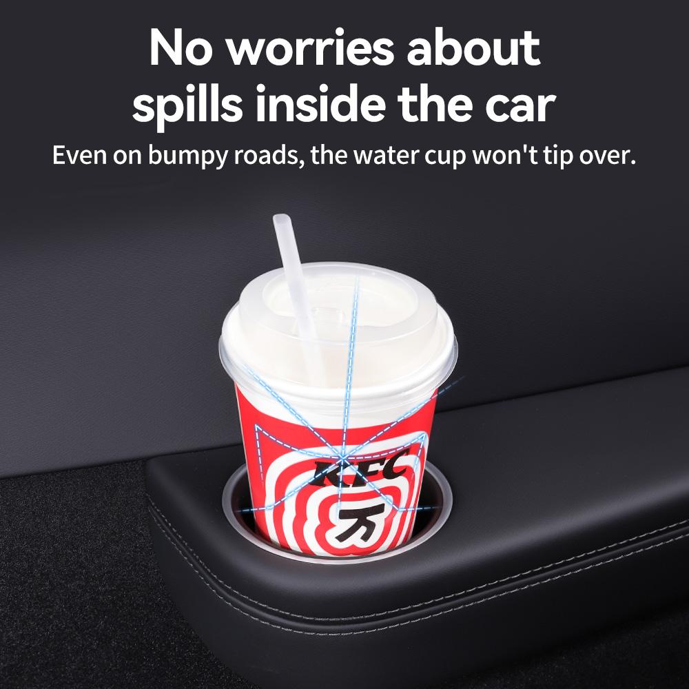 YZ For Tesla Model YL 2026 Third-row Water Cup Holder Car Beverage Rack Tank Slot Silicone Interior Accessories