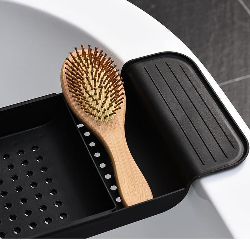 Multifunkční výsuvný stojan na odkládání vany Vana podnos Polička Odkládací polička na ručníky Držák na odtok kuchyňského dřezu