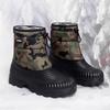 Men's Winter Warm Snow Boots Rubber Hiking Boots Outdoor Mid Calf Camouflage Duck Boots Waterproof  Plus Size