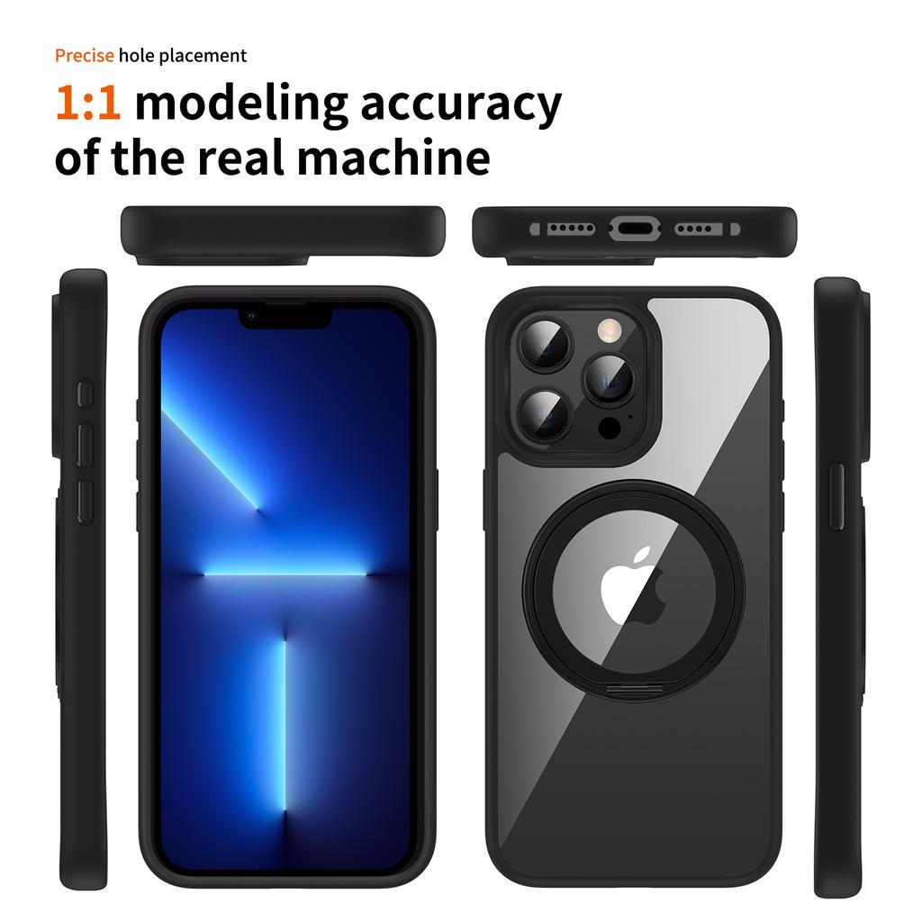 For iPhone 13 Pro PC+TPU Phone Cover Compatible with MagSafe Kickstand Back Case