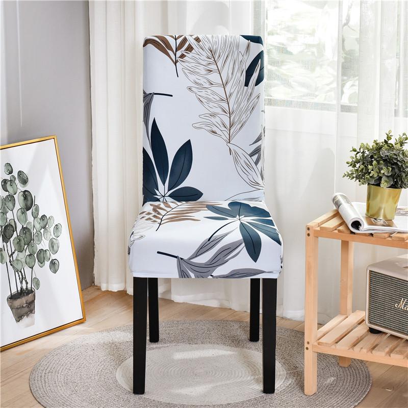 Geometric Elastic Dining Chair Cover Universal Slipcovers Chair Case Stretch Seat Cover for Wedding Hotel Banquet Living Room