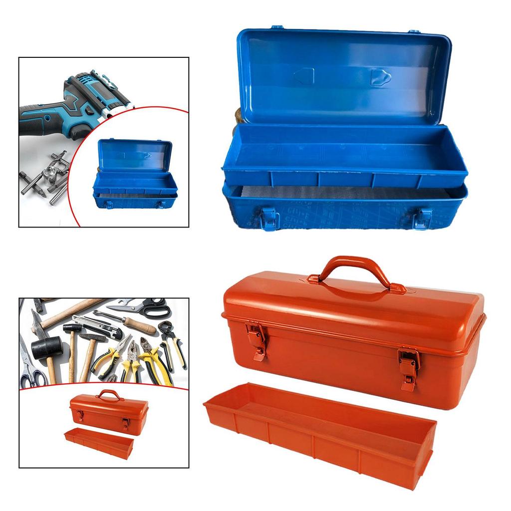 Tool Box Anti Impact Portable Storage Organizer for Cameras Garage Traveling Blue
