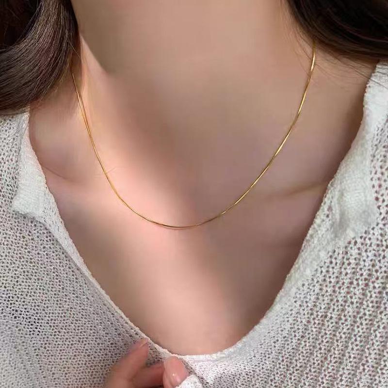 Elegant Gold Beaded Necklace for Women - 2024 Clavicle Chain, Luxury Neck Accessory