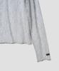 Tudument High Neck Lace Sheer Top Light Gray