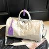 Travel Bag for Women, Large Capacity New PU Embossed Fashionable Hand Luggage Bag, Korean Version Crossbody Sports and Fitness Bag