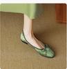 French Retro Ballet Flat Shoes Women's Spring and Autumn Doudou Shoes Round Head Bow Light Mouth Versatile National Style Single Shoes