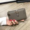 Trendy Women's Wallet Clutch PU Leather Simple Short Zipper Purse Chain Belt Buckle Female Wallets Card Holder