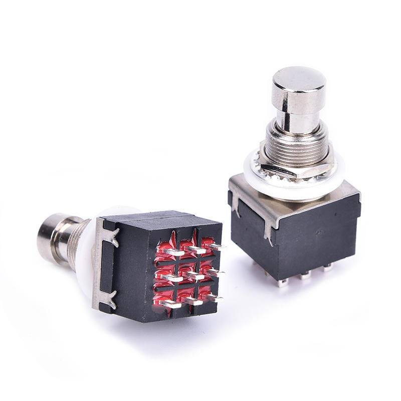 5 Pezzi 3Pdt 9 Pin Interruttore a Pedale Stomp Switch Scatola Pedale Foot Metallo True Bypass per Effetti Guitar