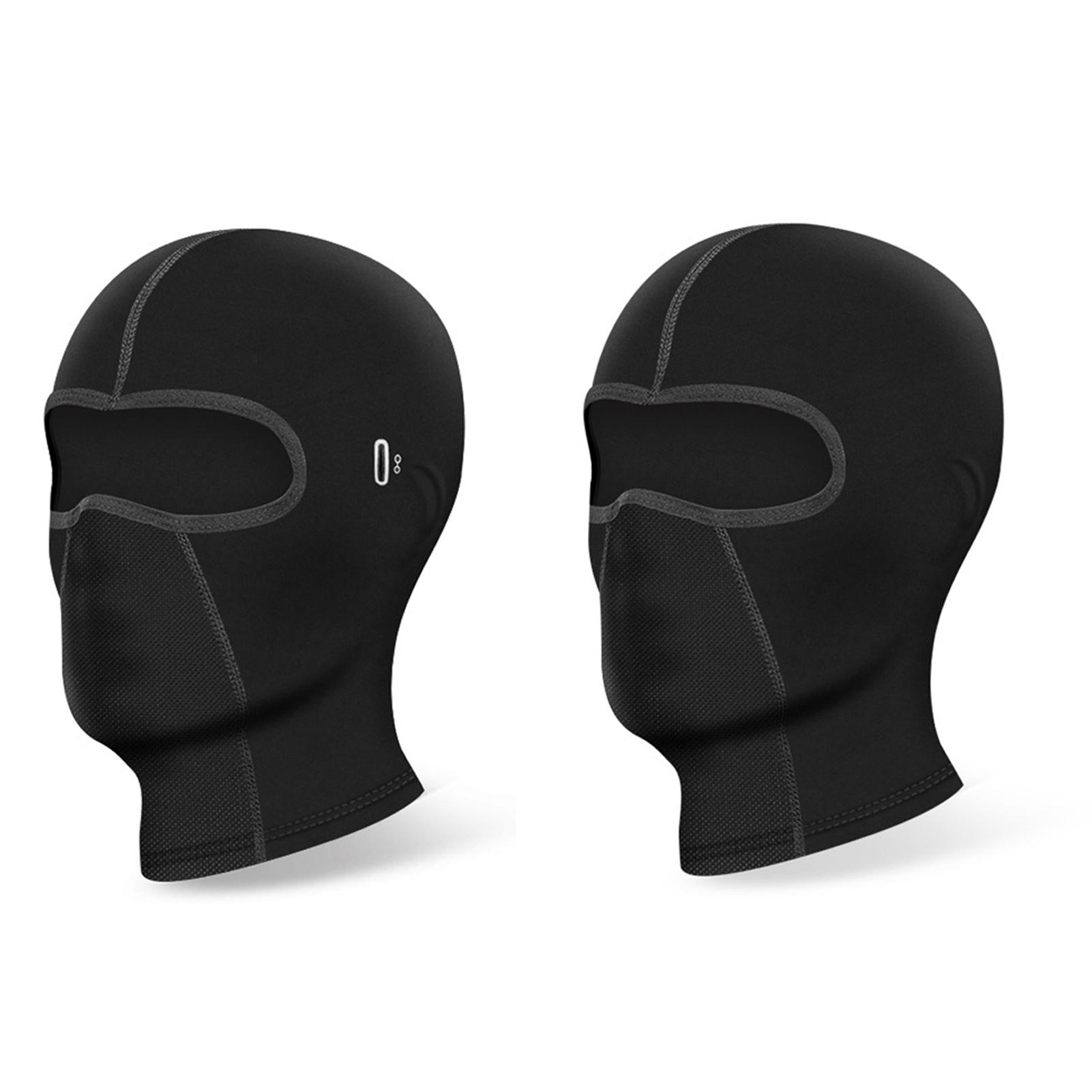 

2шт солнцезащитный крем для велоспорта, летняя маска Ice Silk для лица, для занятий спортом на открытом воздухе, езда на мотоцикле, дышащий головной убор с защитой от ультрафиолета чёрный