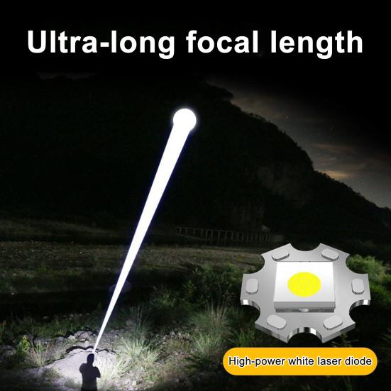 LED Flashlight Digital Display Ultra-Wide Beam Super Bright IPX7 Waterproof Rechargeable Tactical Flashlight LED Torch
