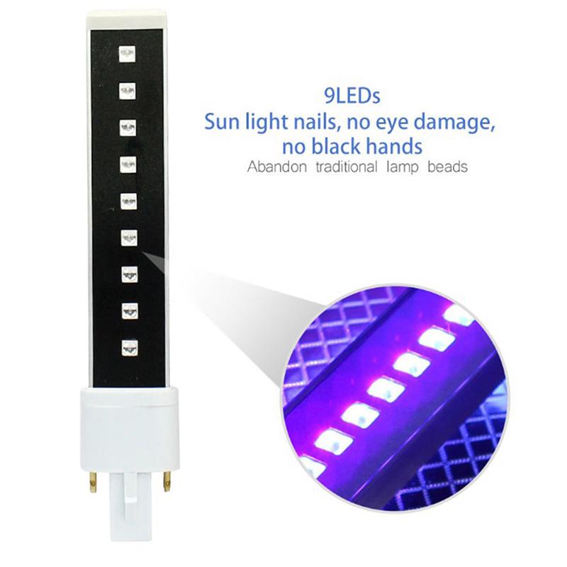 9W 9Leds Electronic Phototherapy Led Lamp Light Bulb For Nail Art Uv Gel Dryer