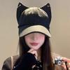Cute Cat Ears Baseball Cap Sunscreen Sun Hat Designer Women Peaked Cap  Spring Summer