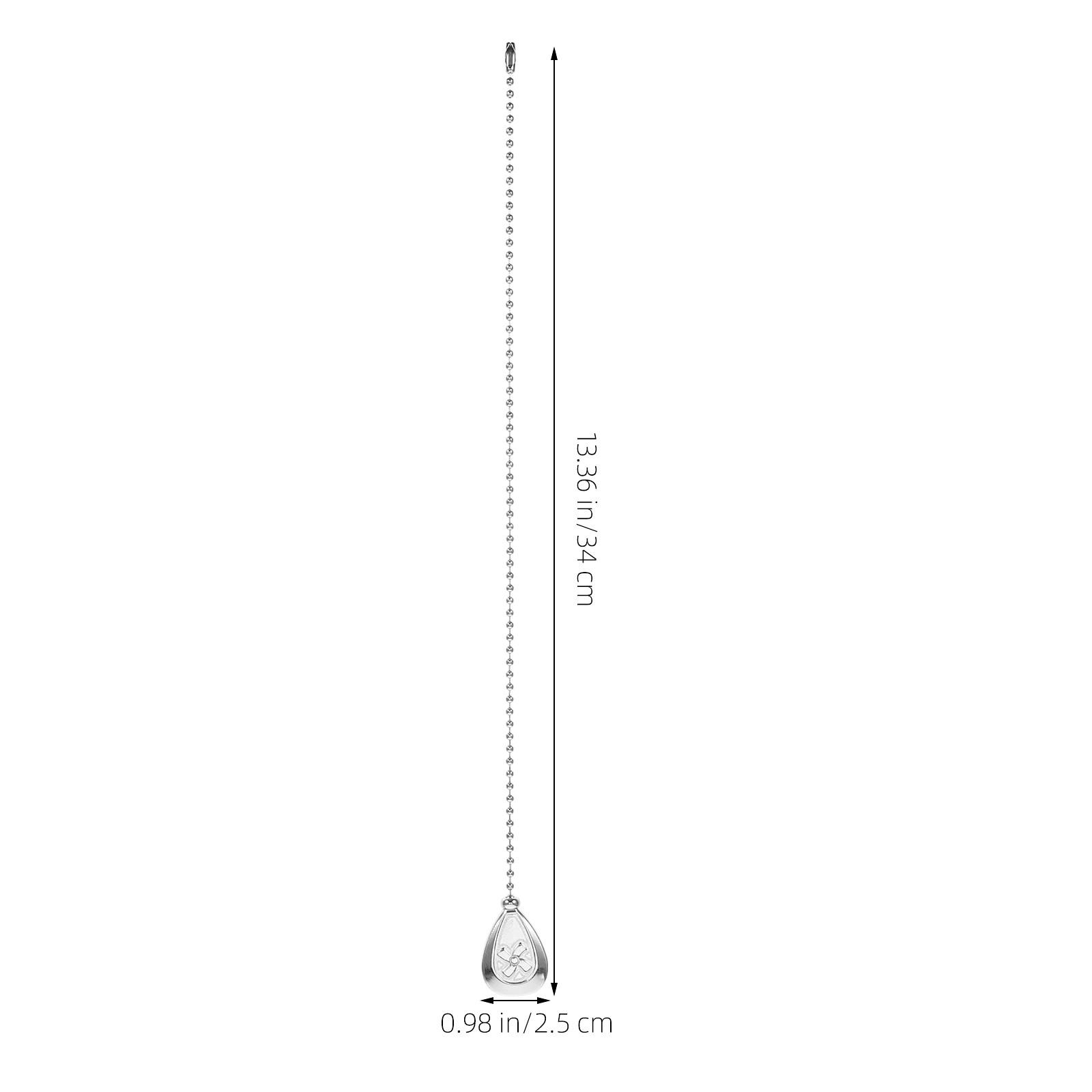 

2Pcs Ceiling Fan Pull Chain Extension Vintage Decorative Bulb Fan Pattern Light Cord Switch Pendant Beaded Chain Pull String срібний