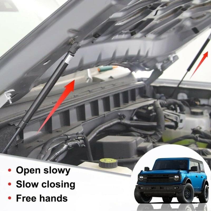 Car Front Hood Gas Shocks Hood Strut Lift Supports Spring Dampers For Ford Bronco 2021 2022
