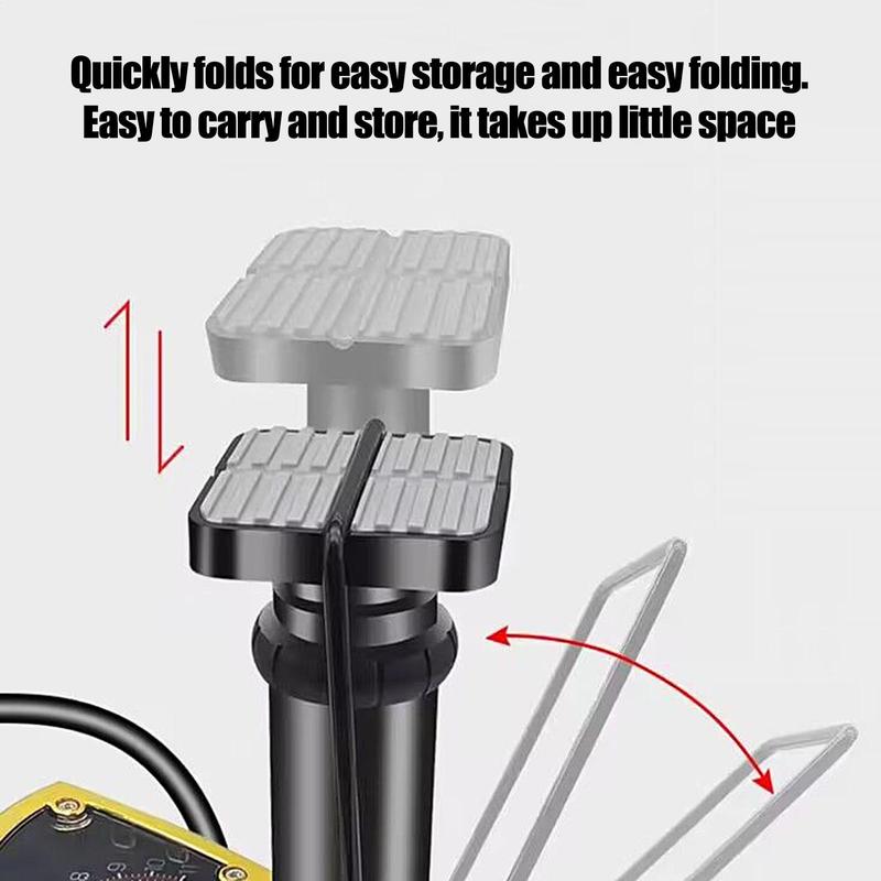 Bike Foot Pump Lightweight Car Foot Inflator With Pressure Gauge Portable Bike Tire Compressor for Sedan Motorcycle Pickup