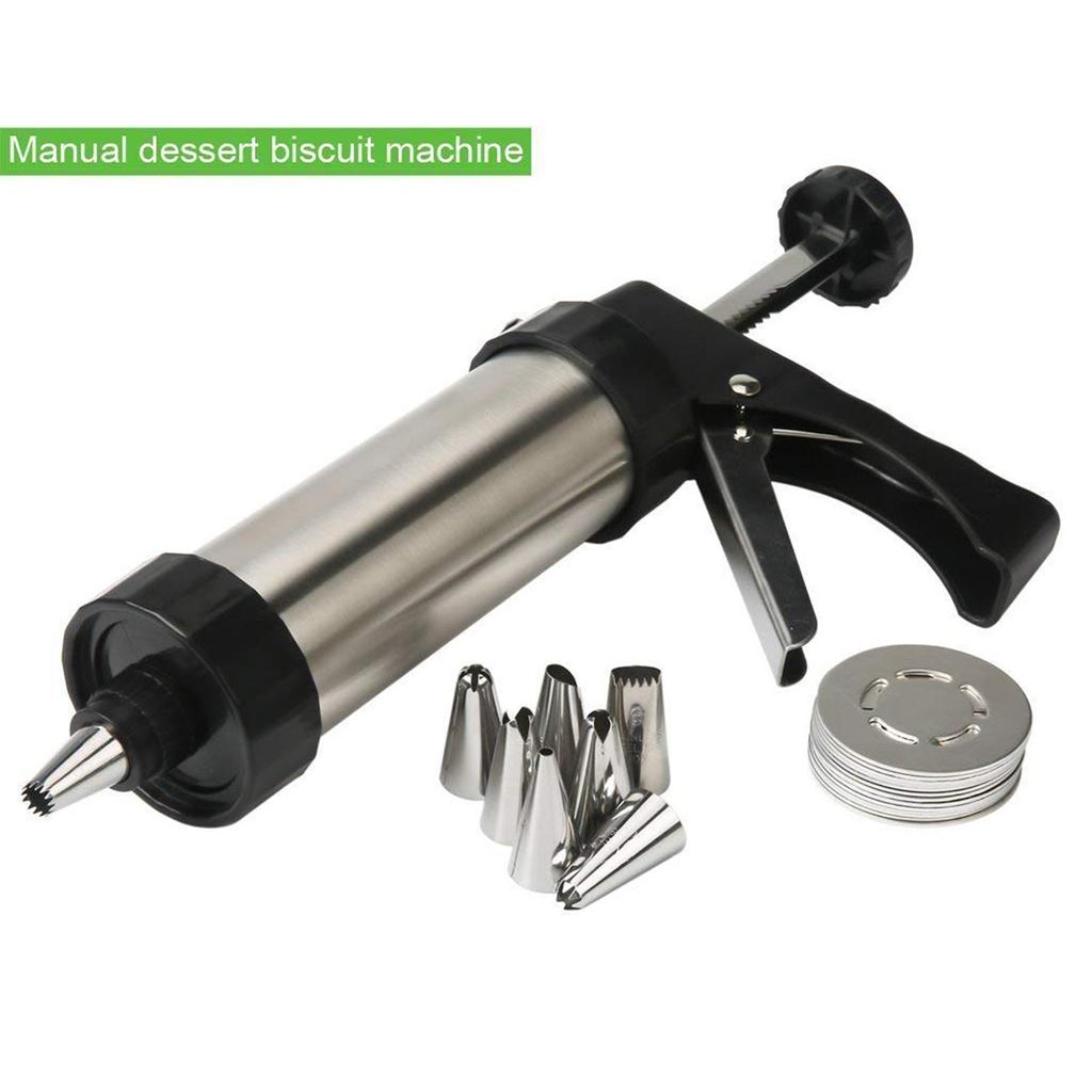 Stainless Steel Cookies Press Kit Included 7 Pipe Nozzle And 13 Cake Decoration Mould