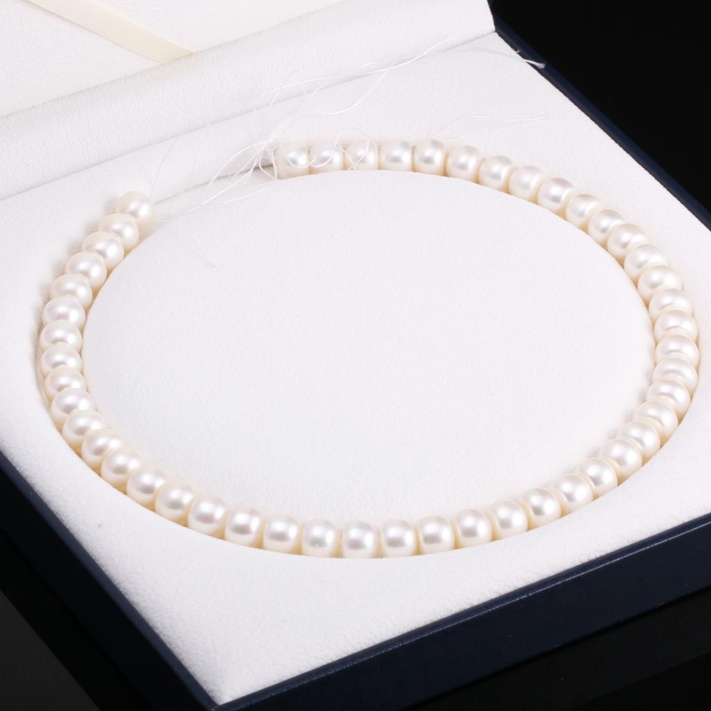 1String, White Natural Freshwater Pearls, Rondelle Pearl Beads, 10–11 Mm, for DIY Necklace Accessories, Jewelry Making Valentine's Day Gifts, 36cm