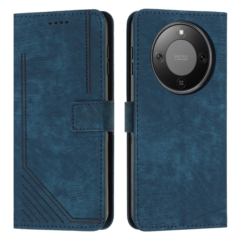 For Honor Magic8 Lite 5G/X9d 5G/X70 5G Stand Case Imprinted Lines Leather Phone Cover