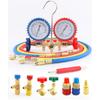 Professional AC Refrigerants Manifold Gauge For Precise Pressure Measurement In HVAC Systems Diagnostic Tool With Hose