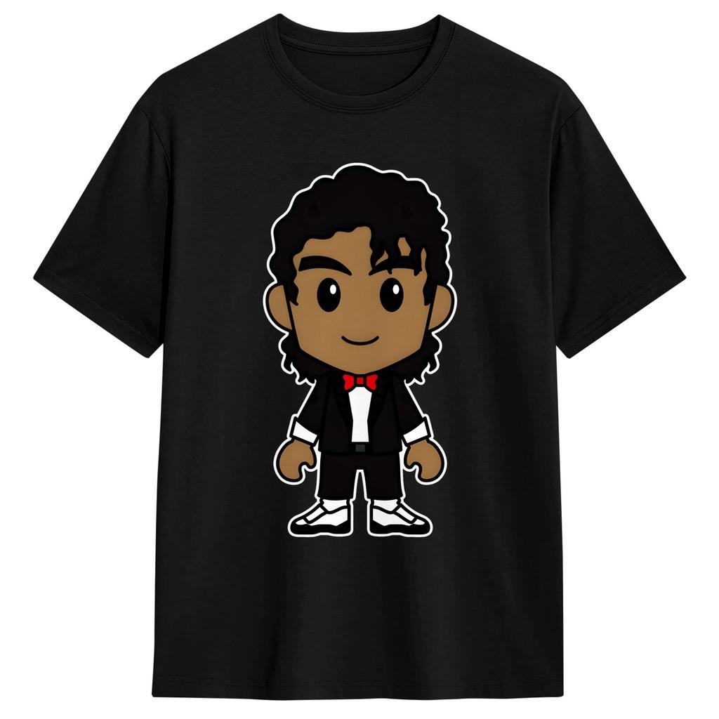 MMichael JJackson Chibi MJ Billie TShirt Harajuku T Shirts Short Sleeve Y2K Basic Tops Summer Cotton Plus Size Top Tees