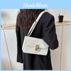 Black White Brown Pink Square Bag Women's Casual Commuter Shoulder Bag