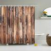 3D Old Vintage Wood Doors Shower Curtain Home Decor Polyester Fabric Bath Curtains Stripes Letters Bathroom Curtains