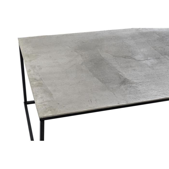 Table Basse - Item Home - Style Moderne Gris, Noir Bois, Aluminium - Métal - 111,7 Cm
