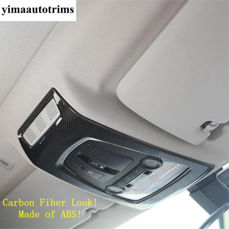 Roof Reading Lights Lamps Frame Cover Trim Carbon Fiber / Matte Accessories For BMW X3 F25 X4 F26 / 5 Series F10 F18 2012 - 2017