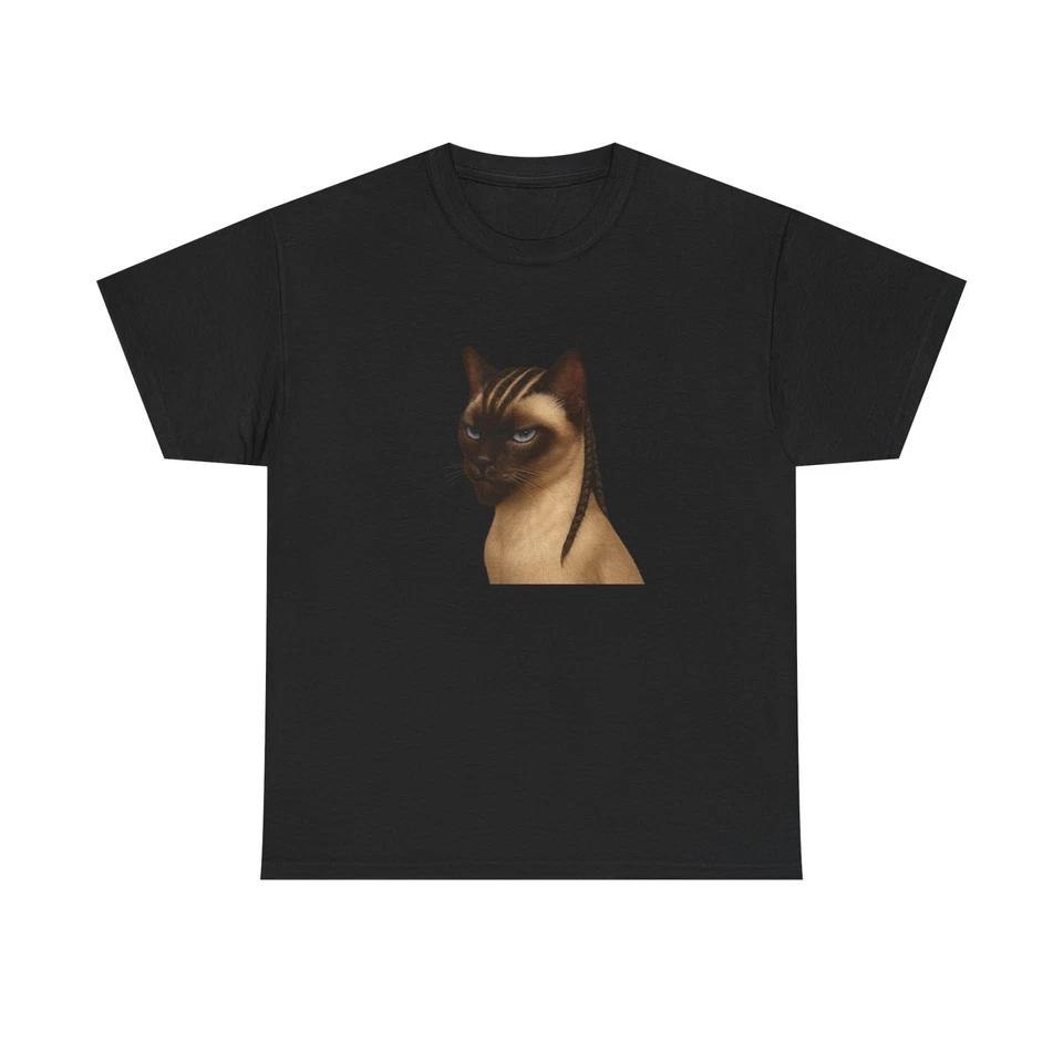 Unisex Adult T Shirt Siamese Cornrow Hip Hop Art L
