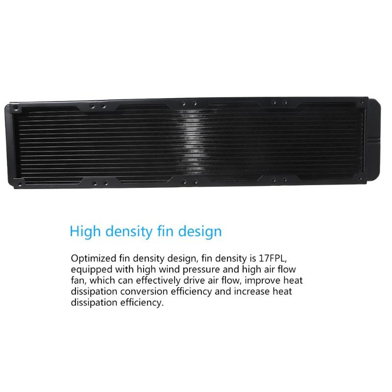 Water Cooling Computer Radiator 18 Pipe Aluminum Heat Exchanger Liquid Cooling Heat Sink for CPU PC Water Cool System