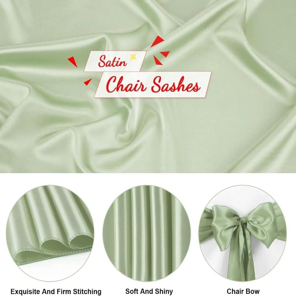 Elegant Design Chair Ribbon Ties Self Tie Chair Cover Decoration  Banquet Event Hotel