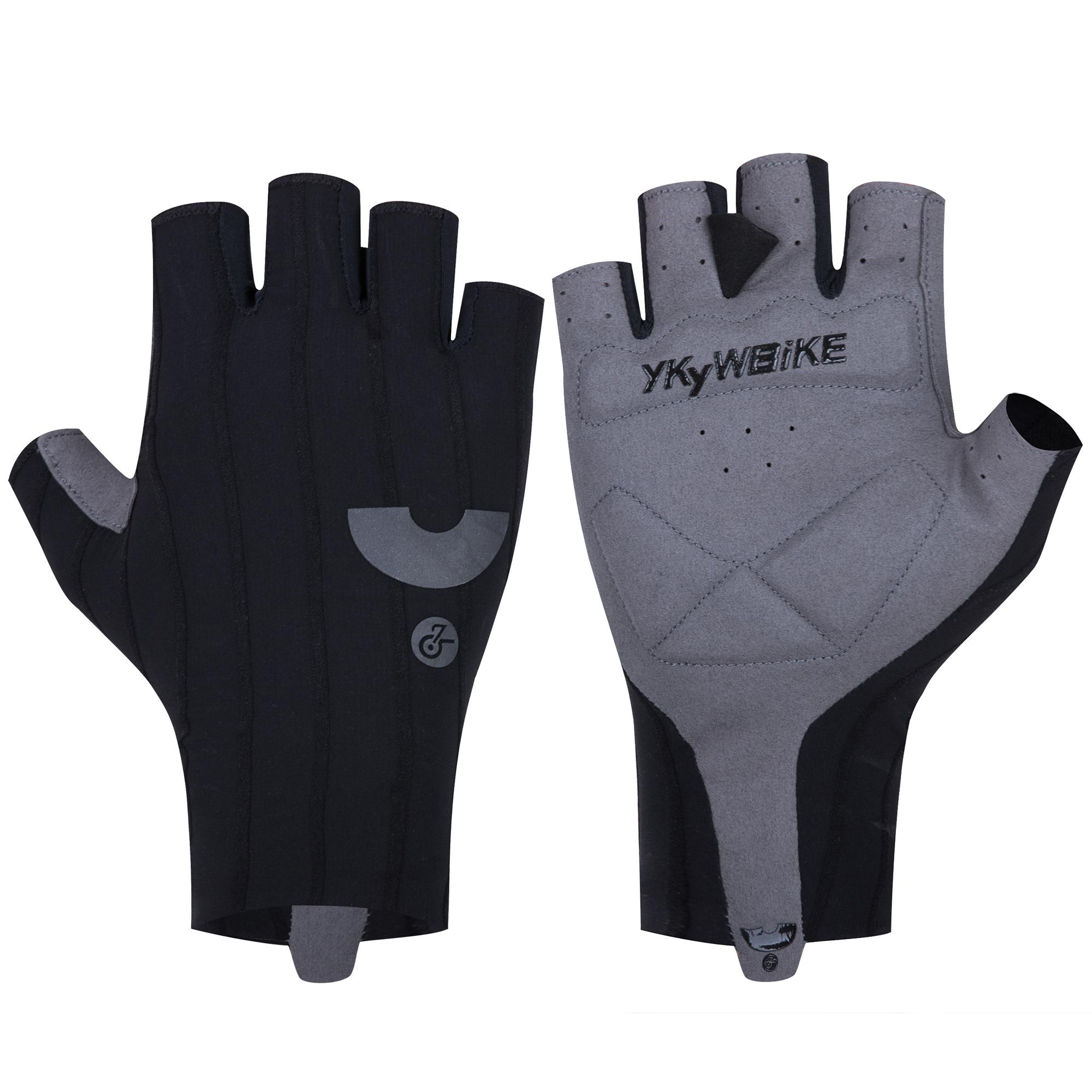 

YKYWBIKE Cycling Gloves Woven Aerodynamic Striped Bicycle Sports Gloves Anti-Slip Riding Gloves Shock-absorbing Road Bike Gloves S
