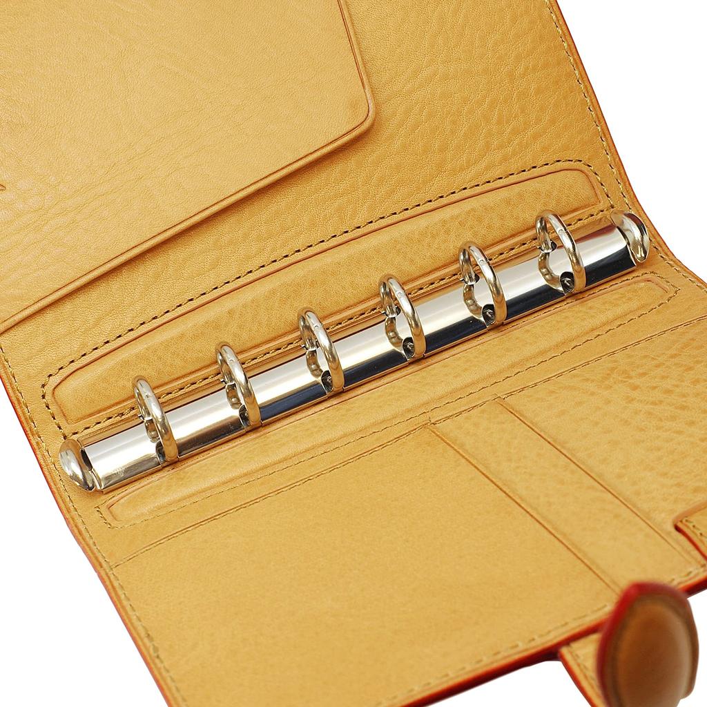 System Notebook Mini 6 Size Minerva Box Ring Diameter 15mm Belt [Natural] 753-40