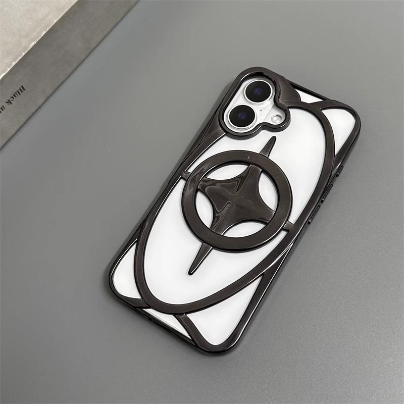 Applicable To Apple 16 ProMax Hollow Magnetic Suction Mobile Phone Case Electroplating IPhone 15 Matte Heat Dissipation 14 Anti Fall Soft Sleeve