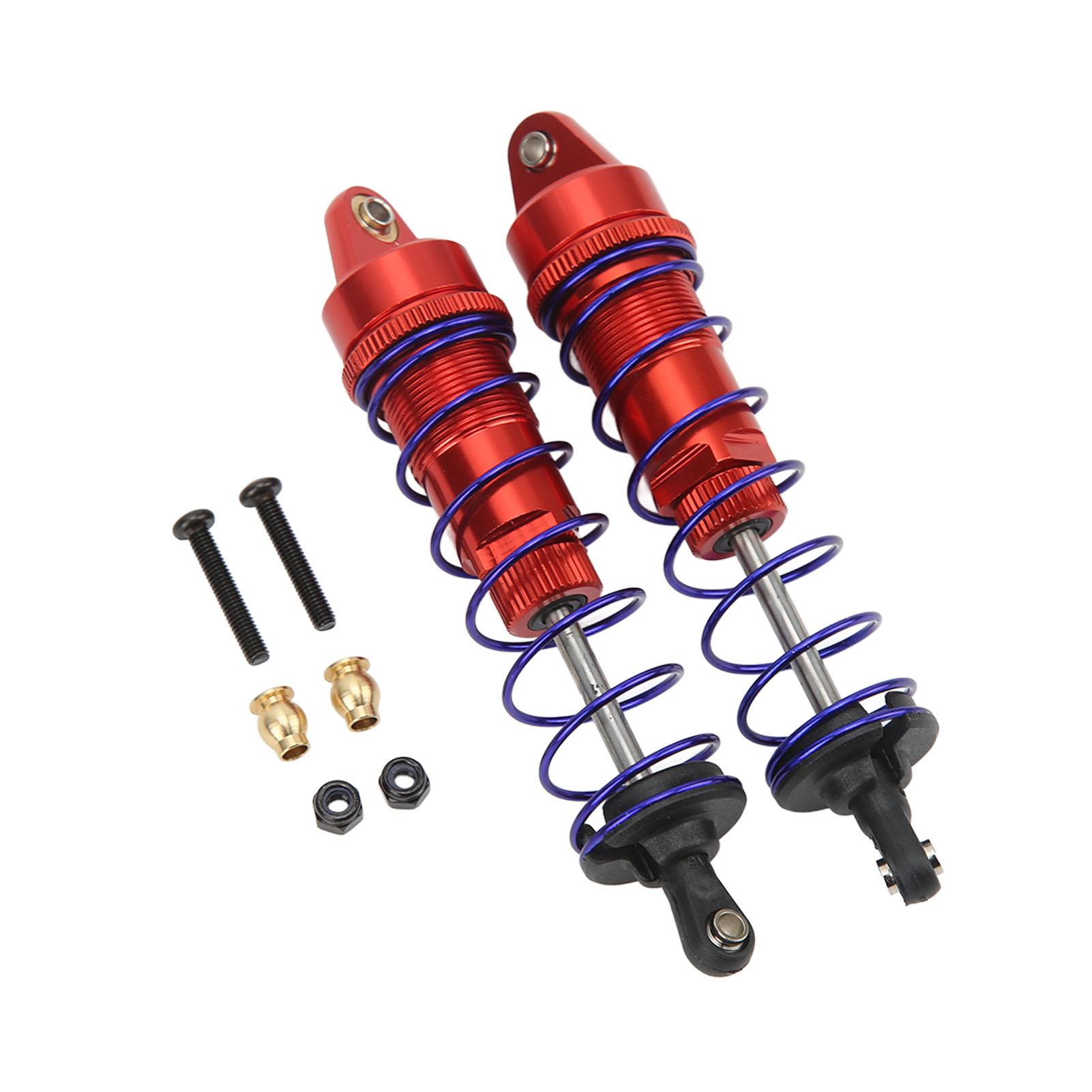 

2 шт. RC Амортизатор Алюмінієвий сплав Регульований Висока міцність Масляний амортизатор для 110 RC Автомобіля 95мм Червоний