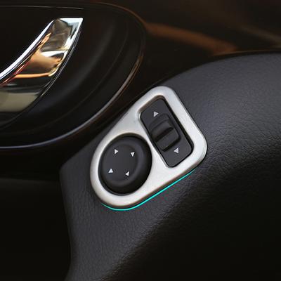 Pulsante di regolazione dello specchietto retrovisore per auto Cornice decorativa per Nissan X-TRAIL T32 Qashqai J11 2013-2016
