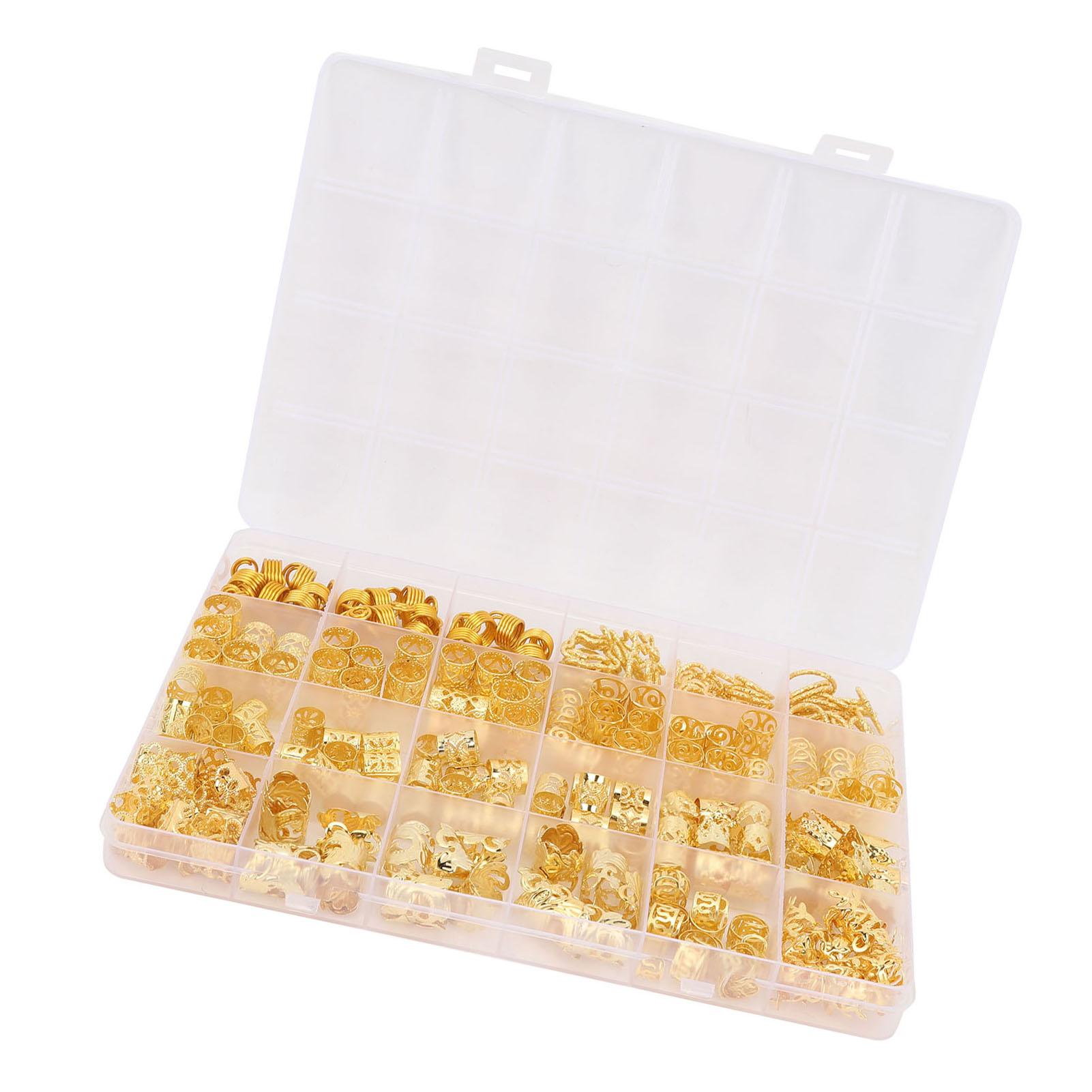 

260 шт., дреды, кольца, заколки для волос, набор аксессуаров для волос из сплава для свадеб