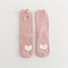 Winter half-length velour mid-calf women's socks coral velour socks casual colour-blocked thickened warm floor socks adult terry socks