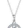 Celtic Knot Necklace Witches Knot Birthstone Necklace Sparkling Celtic Symbol Necklace Wiccan Spiritual Jewelry Gift for Women Mom Wife Girlfriend