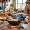 Wutuo Cast Iron Non-Stick Frying Pan Set - 4 Pieces