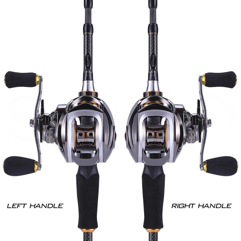 SOUGAYILANG Baitcaster Fishing Reels 11+1BB  Carbon Fiber Drag Reel Left/Right Hand Fishing Wheel