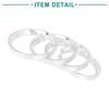 ACROPIX 72.6-64.1 mm Hub Centering Ring Silver Tone 4pcs
