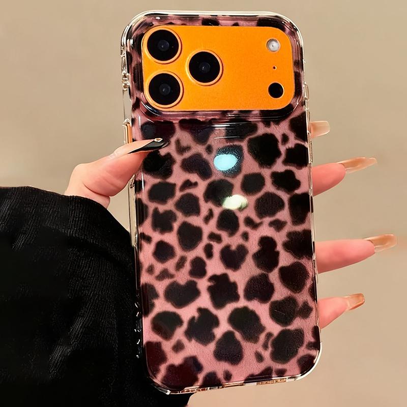 Luxury Leopard Print Sequin Phone Case For iPhone 17 16 15 14 13 12 11 Pro Max XS X XR 16E 16 Plus 17 Air Shockproof Back Cover